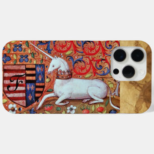 UNICORN Mediaeval Floral,Brown Parchment Monogram iPhone 15 Pro Max Case