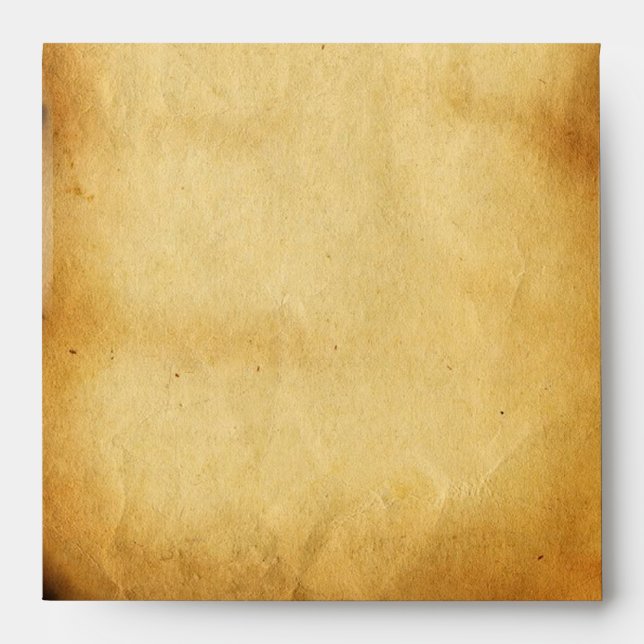 UNICORN ,MEDIEVAL FANTASY FLOWERS,FLORAL PARCHMENT ENVELOPE (Front)