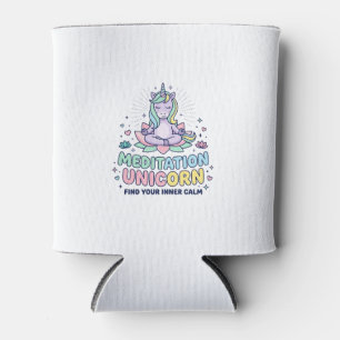 Unicorn Meditation Unicorn Bold Typography T-Shirt Can Cooler