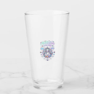Unicorn Meditation Unicorn White Background Vector Glass