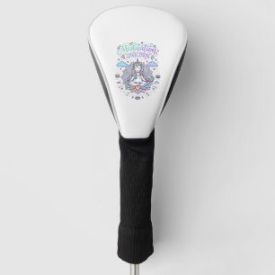 Unicorn Meditation Unicorn White Background Vector Golf Head Cover