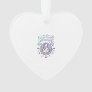 Unicorn Meditation Unicorn White Background Vector Ornament