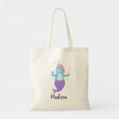 Unicorn Mermaid Character Cute Kids Fun Tote Bag (Front)