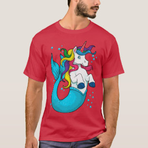 Unicorn Mermaid Mermicorn Sea Magical Rainbow Girl T-Shirt