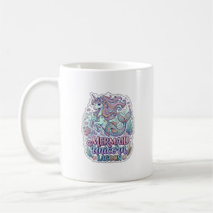 Unicorn Mermaid Unicorn Lagoon Graphic Design Zazz Coffee Mug