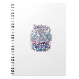 Unicorn Mermaid Unicorn Lagoon Graphic Design Zazz Notebook