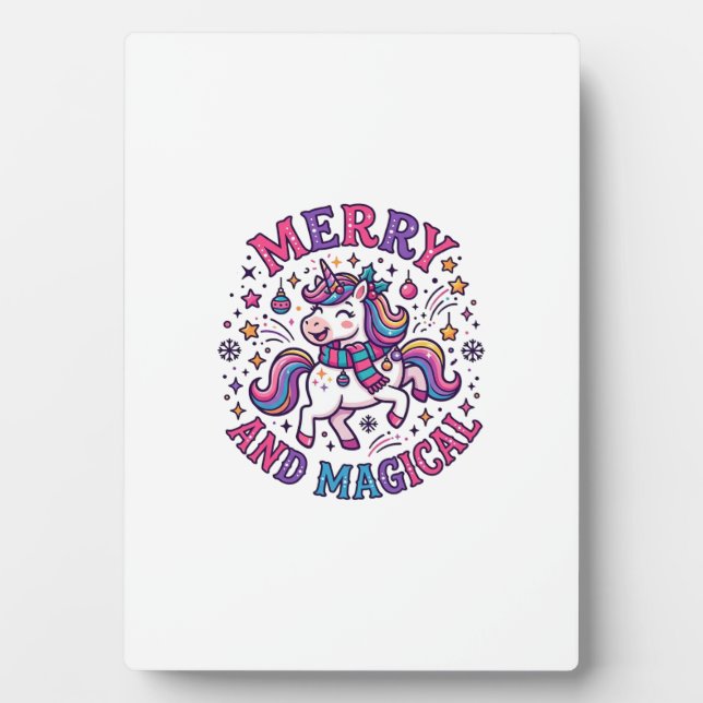 Unicorn Merry and Magical Plaque (Front)