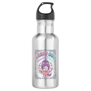 Unicorn Messy Bun Unicorn Mum Retro Style Graphic 532 Ml Water Bottle