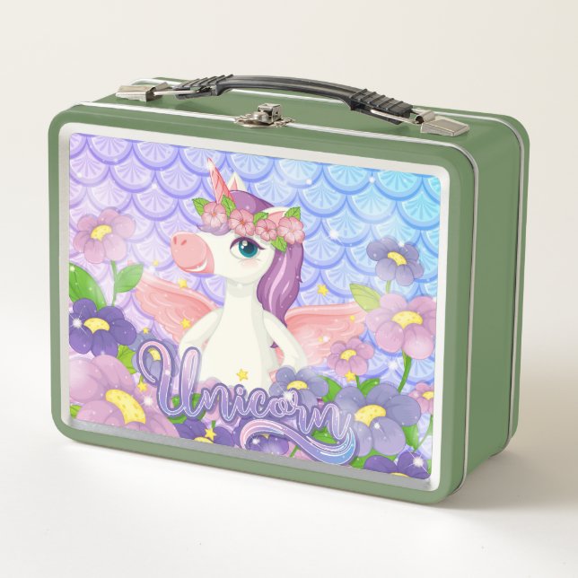 Unicorn Metal Lunch Box (Front)