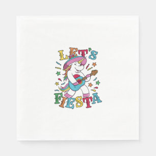 Unicorn Mexican Fiesta Guitar Fun Design Tank Top Napkin