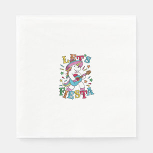 Unicorn Mexican Fiesta Guitar Fun Design Tank Top Napkin