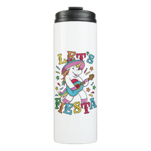 Unicorn Mexican Fiesta Guitar Fun Design Tank Top Thermal Tumbler