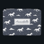 Unicorn Midnight Sky Pattern Personalised iPad Mini Cover<br><div class="desc">Unicorns,  stars and puffy clouds in a dreamy midnight sky on whimsical personalised cover.</div>