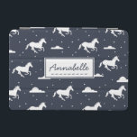 Unicorn Midnight Sky Pattern Personalised iPad Mini Cover<br><div class="desc">Unicorns,  stars and puffy clouds in a dreamy midnight sky on whimsical personalised cover.</div>