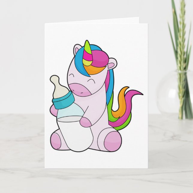 Unicorn Milk bottle Card (Front)