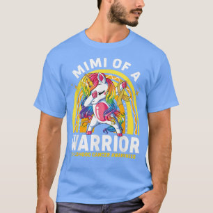 Unicorn Mimi Of A Warrior Childhood Cancer Awarene T-Shirt