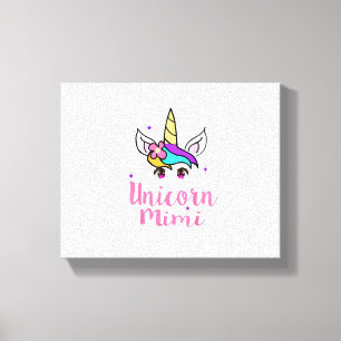 Unicorn Mimi tshirt Canvas Print