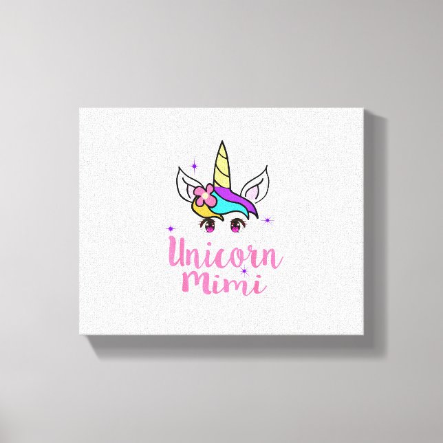 Unicorn Mimi tshirt Canvas Print (Front)