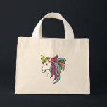 Unicorn Mini Tote Bag<br><div class="desc">Colourful unicorn tote bag to carry all your little belongings in.</div>