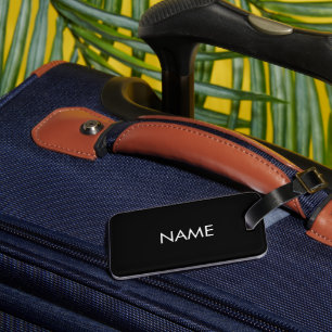 "Unicorn" minimalist black white Luggage Tag