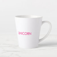 "Unicorn" minimalist hot pink fuchsia white
