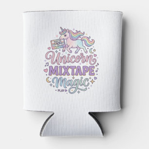 Unicorn Mixtape Magic Adorable Sticker and Shirt D Can Cooler