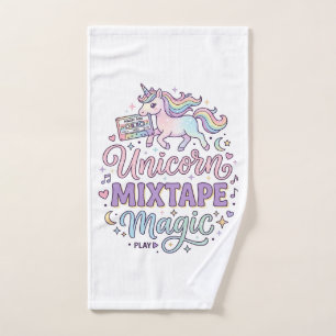 Unicorn Mixtape Magic Adorable Sticker and Shirt D Hand Towel