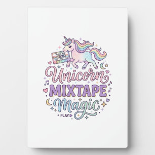 Unicorn Mixtape Magic Adorable Sticker and Shirt D Plaque