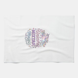 Unicorn Mixtape Magic Adorable Sticker and Shirt D Tea Towel