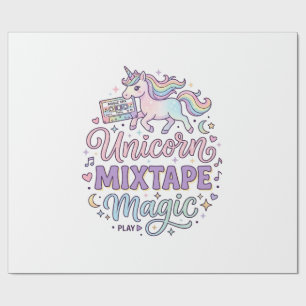 Unicorn Mixtape Magic Adorable Sticker and Shirt D Wrapping Paper