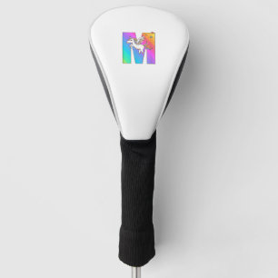 Unicorn Monogram Letter M Initial Cute Girls Birth Golf Head Cover