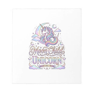 Unicorn Moon Child Unicorn Original Zazzle Design_ Notepad