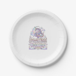 Unicorn Moon Child Unicorn Original Zazzle Design_ Paper Plate