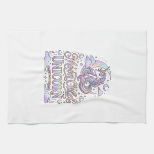 Unicorn Moon Child Unicorn Original Zazzle Design_ Tea Towel