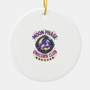 Unicorn Moon Phase Unicorn Club Commercial Shirt G Ceramic Tree Decoration