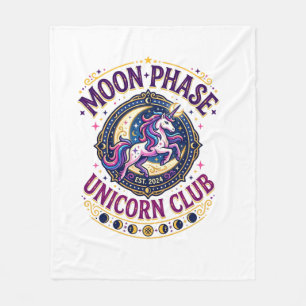 Unicorn Moon Phase Unicorn Club Commercial Shirt G Fleece Blanket