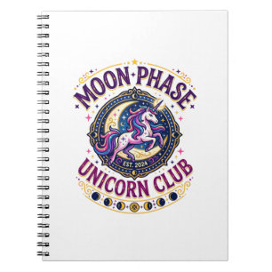 Unicorn Moon Phase Unicorn Club Commercial Shirt G Notebook