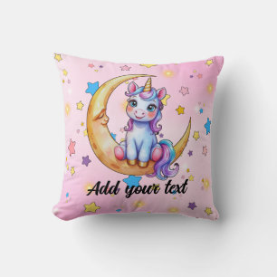 Unicorn Moon Throw Pillow