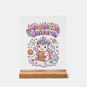 Unicorn Mooncake Unicorn Charming Apparel Graphic_ Acrylic Sign