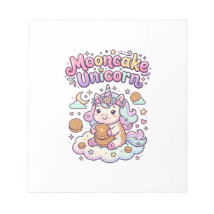 Unicorn Mooncake Unicorn Charming Apparel Graphic_ Notepad