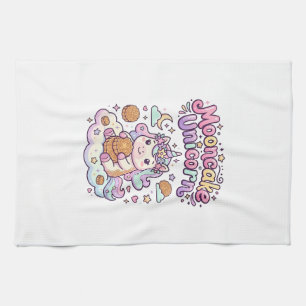Unicorn Mooncake Unicorn Charming Apparel Graphic_ Tea Towel