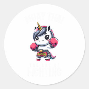 Unicorn Muay Thai - Kickboxing And Unicorn Thai Bo Classic Round Sticker
