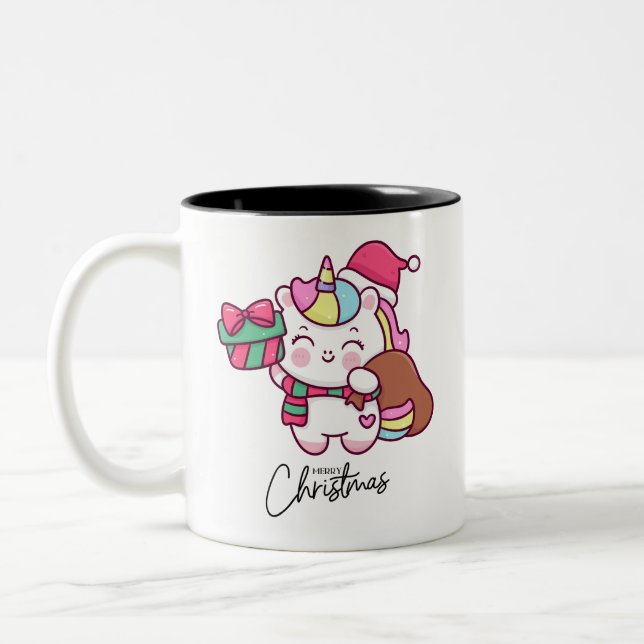 Unicorn mug design for Christmas  (Left)