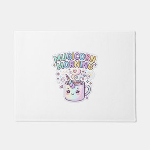 Unicorn Mugicorn Morning Graphic Design Zazzle Des Doormat