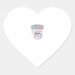 Unicorn Mugicorn Morning Graphic Design Zazzle Des Heart Sticker