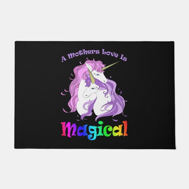 Unicorn Mum A Mothers Love Is Magical Doormat (Front)
