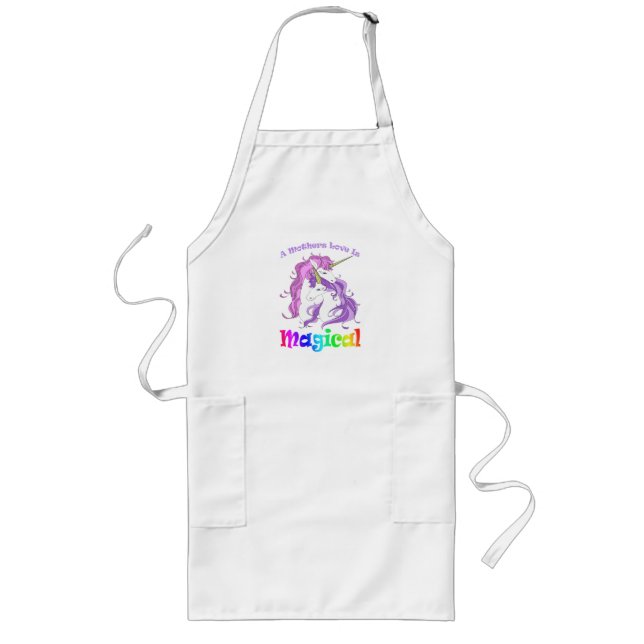 Unicorn Mum A Mothers Love Is Magical Long Apron (Front)