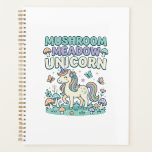 Unicorn Mushroom Meadow Unicorn Trendy T-Shirt Des Planner