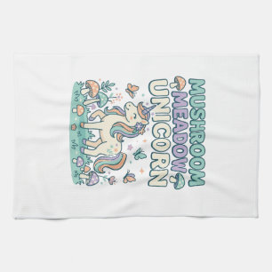 Unicorn Mushroom Meadow Unicorn Trendy T-Shirt Des Tea Towel
