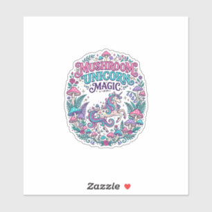Unicorn Mushroom Unicorn Magic Colorful POD Artwor